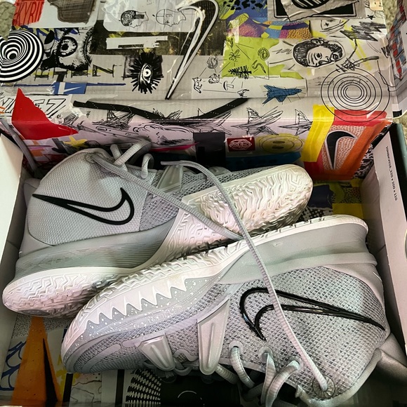 Nike Shoes Nike Kyrie 7 Tb Wolf Greyblackwhite Basketball Shoes